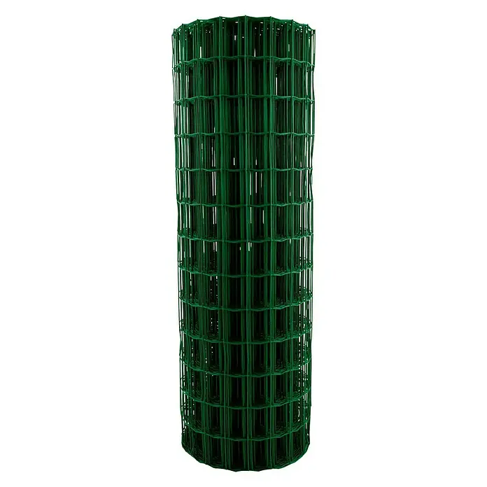 H+S Zauntechnik Viereckgeflecht Villagon 18 - L x H: 25 x 0,82 m, Maschenweite: 102 x 50 mm, Grün, Kunststoffummantelt