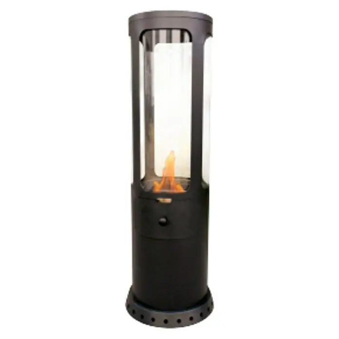 Purline Chimenea de bioetanol Bestfire Classic - 370 x 370 x 1.100 mm, Nero - Vista frontal