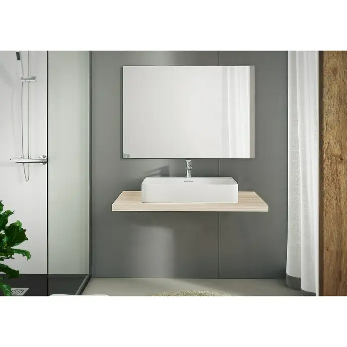 Encimera para lavabo Wood - L x An x Al: 51 x 80 x 4 cm, Olmo plateado