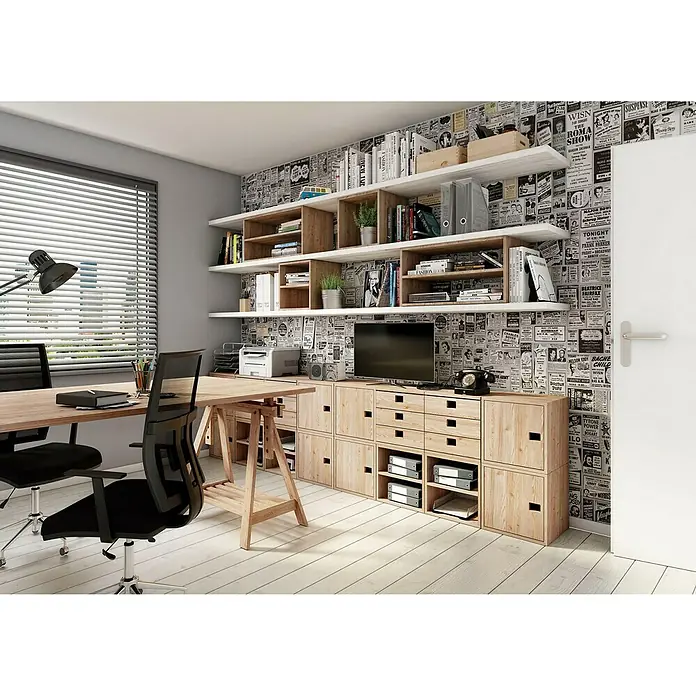 Astigarraga Dinamic Schubladenturm - 33 x 36,2 x 36,2 cm, Anzahl Schubladen: 3 Stk., Kiefernholz, Natur