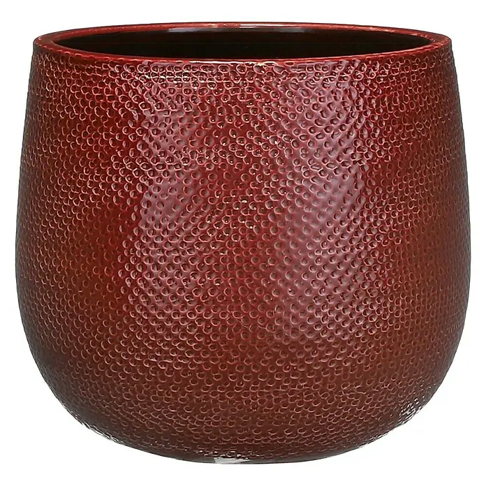 Okrugla tegla za biljke Gabriel - Vanjska dimenzija (ø x V): 21 x 19 cm, Bordo