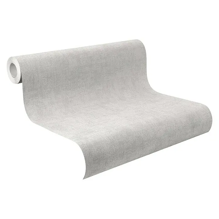 Rasch Vliestapete - Grau, Lebendige Struktur, Uni, 10,05 x 0,53 m