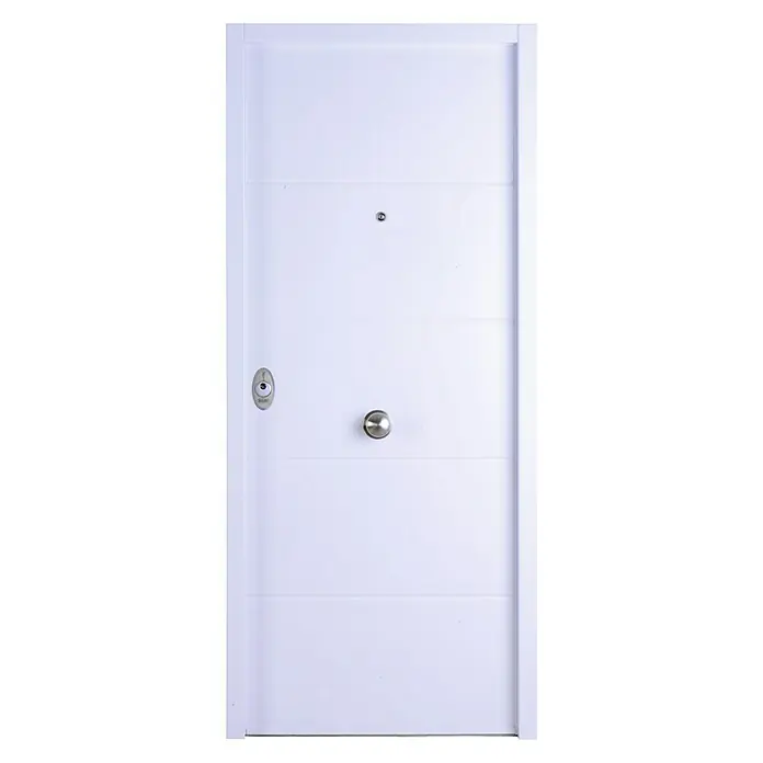 SegureStil Puerta de entrada Acorazada VH500 Serie V Exterior - 90 x 206 cm, Derecha, Blanco lacado