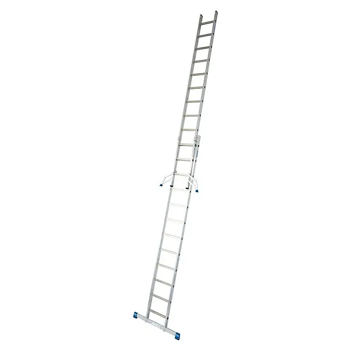 Krause Stabilo Sprossen-Schiebeleiter - Arbeitshöhe: 6,85 m, 2 x 12 Sprossen, Aluminium - Linke Seitenansicht