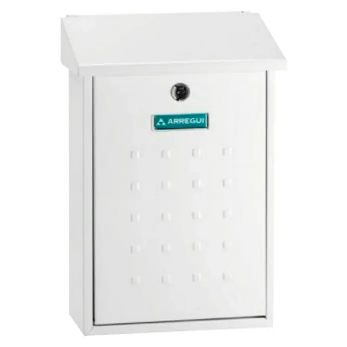 Arregui Premium Buzón de correo E-5601 - Acero, L x An x Al: 25 x 10 x 40 cm, Blanco