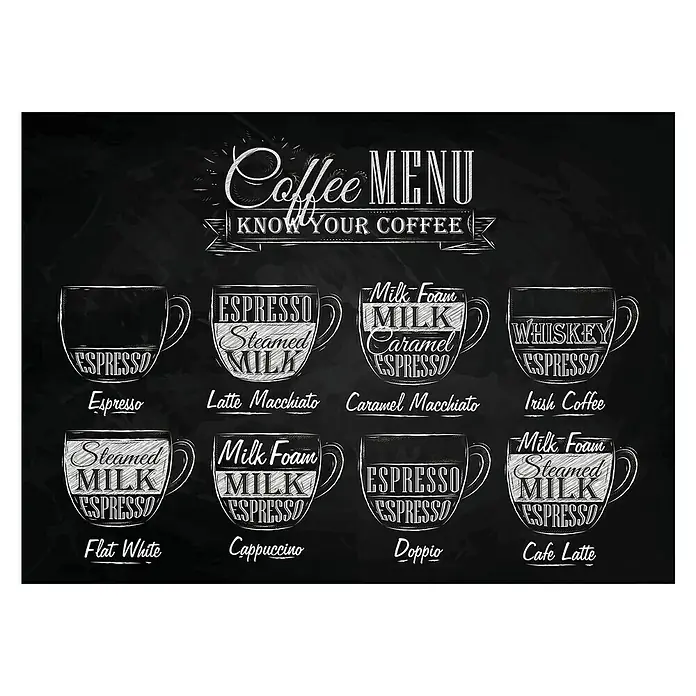 Protector de pared de cocina Deco 956 - Café, 90 x 65 cm, Espesor: 6 mm, Panel de vidrio de seguridad
