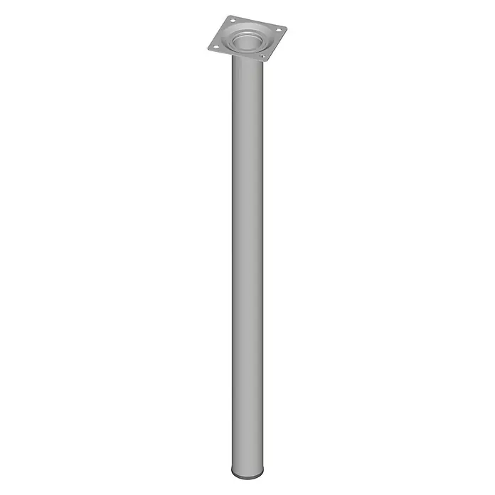 Element System Postolje za namještaj - Ø x D: 30 x 600 mm, Nosivost: 50 kg, Bijelo-aluminij