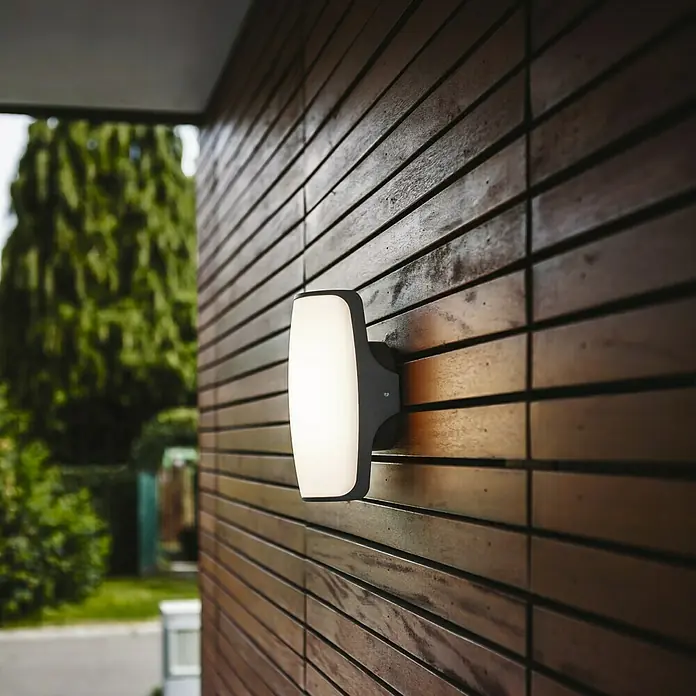 Lutec Aplique exterior LED Seco - 13 W, 10,5 x 13,2 x 22,2 cm, Antracita/Blanco, IP54