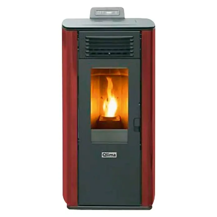 Qlima Peć na pelete Fiorina 74-S - 2,65 kW - 7,45 kW, Kapacitet grijanja prostorije: 200 m³, Bordo
