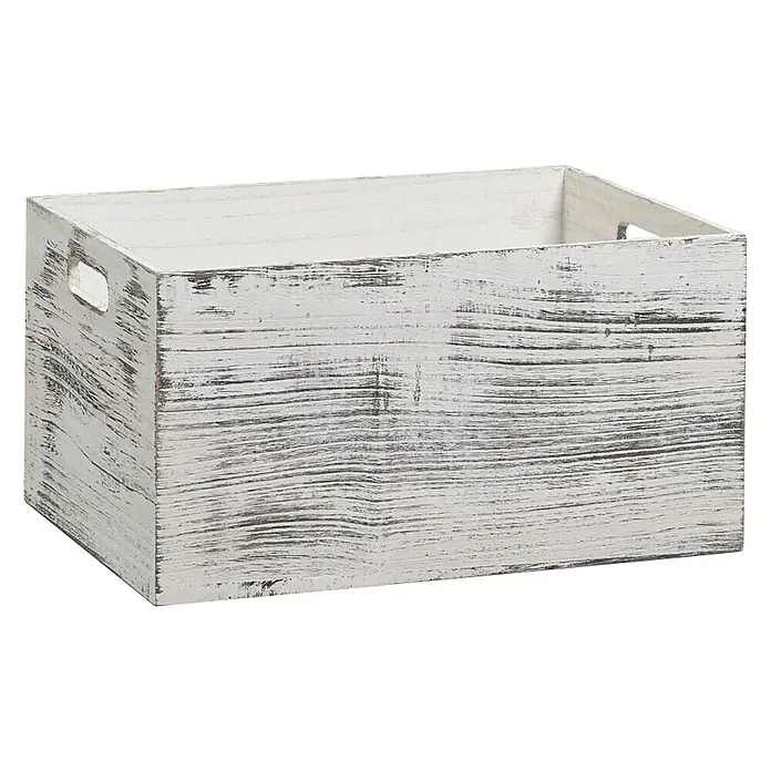 Zeller Present Caja de madera Rústica - L x An x Al: 35 x 25 x 18 cm, Madera