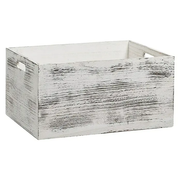 Zeller Present Caja de madera Rústica - L x An x Al: 40 x 30 x 20 cm, Madera