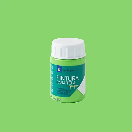 La Pajarita  Pintura tejidos Tela opaca Verde loro