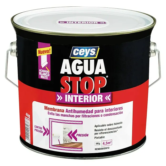 Ceys Impermeabilizante Agua Stop antihumedad - Blanco, 4 kg