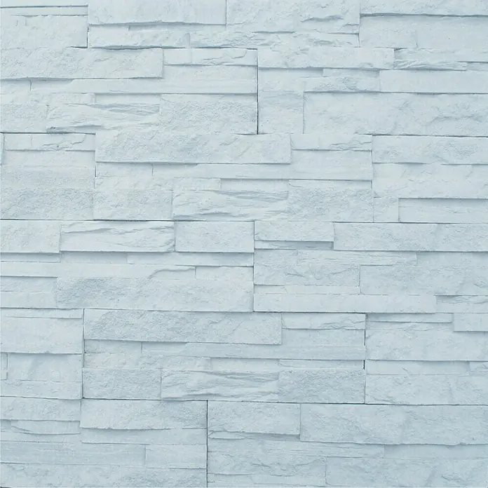 Verblendstein White Stone - 39 x 11,2 cm, Weiß, Steinoptik - Vorderansicht
