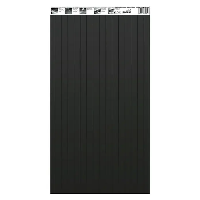 Schellenberg Rollladenkasten-Dämmmatte - L x B x H: 100 x 50 x 2,5 cm, 1 -tlg., Geeignet für: Enge Rollladenkästen