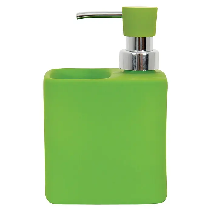 MSV Dispensador de jabón Malaga Soft-Touch - Cerámica, Verde
