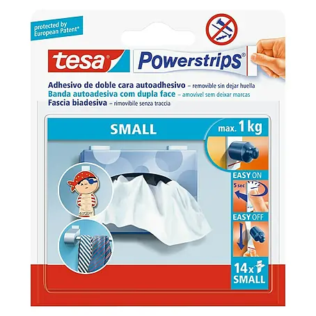 Tesa Powerstrips Tira autoadhesiva Recambio ganchos pequeños