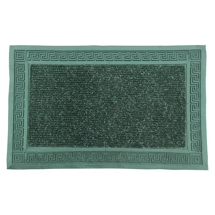 Felpudo Limpia barro - Verde, 63 x 40 cm, Caucho y moqueta
