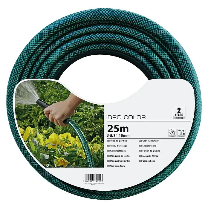 Manguera para jardín Idro Color - Largo: 25 m, Diámetro tubo flexible: 15 mm