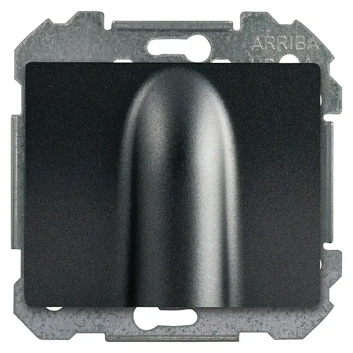 Siemens Delta Iris Tapa para mecanismo salida cables - Negro, Plástico