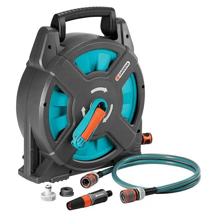 Gardena Classic Soporte portamangueras Carrete Classic - Plástico, Capacidad de manguera: 15 m, 11 mm