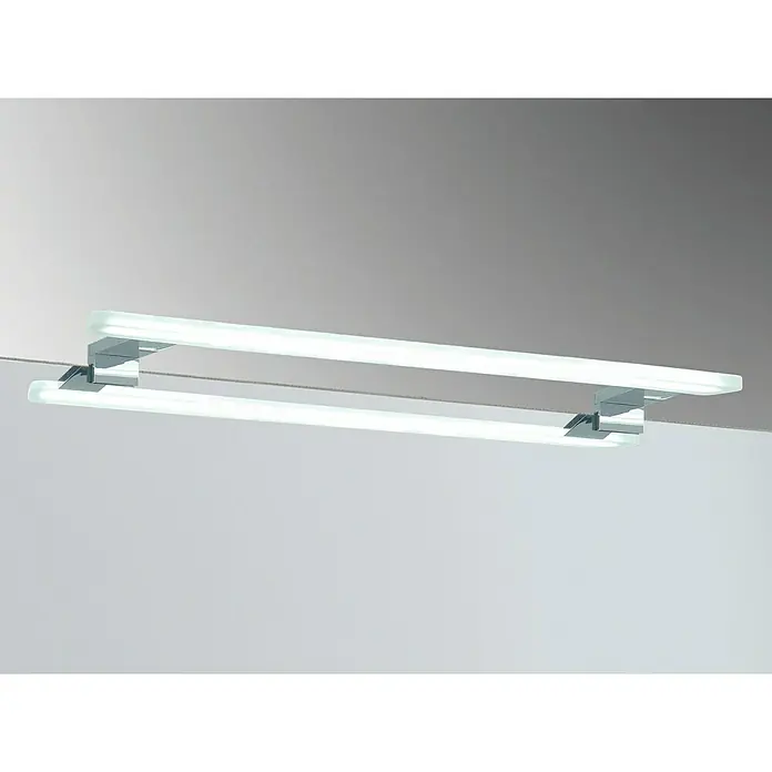 Aplique LED para espejo Round 60 - 14 W, Cromo, L x An x Al: 12,7 x 60 x 3,4 cm