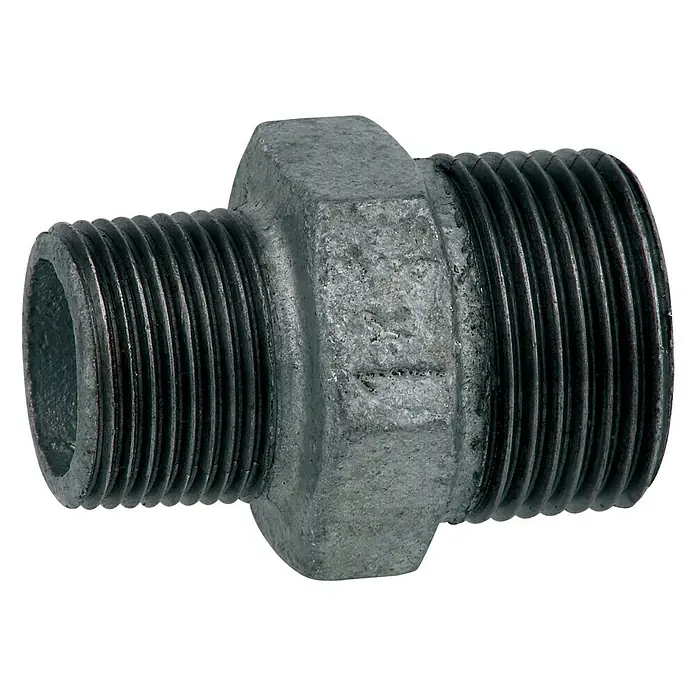Dvostruka spojnica - 1″ x ¹/₂″, Pocinčano - Pogled sprijeda