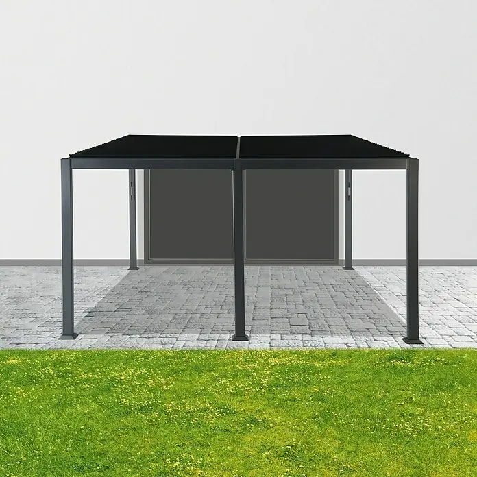 Sunfun Anstellpavillon Palma - L x B x H: 300 x 400 x 255 cm, Anthrazit - Stimmungsaufnahme