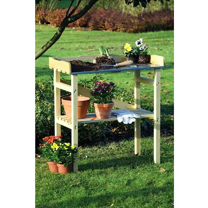 Dobar Pflanztisch - 78 x 37 x 83 cm, Kiefer - Stimmungsaufnahme