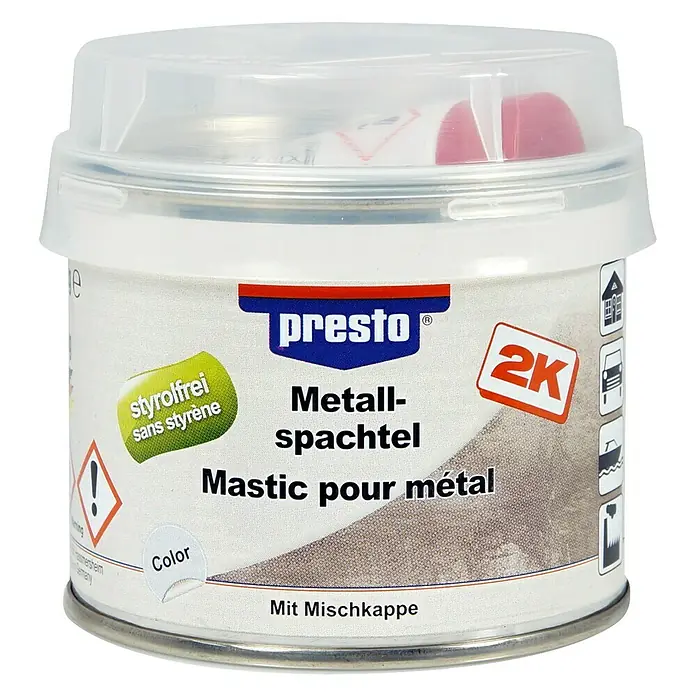 Presto Metallspachtel - Grau, 250 g - Vorderansicht