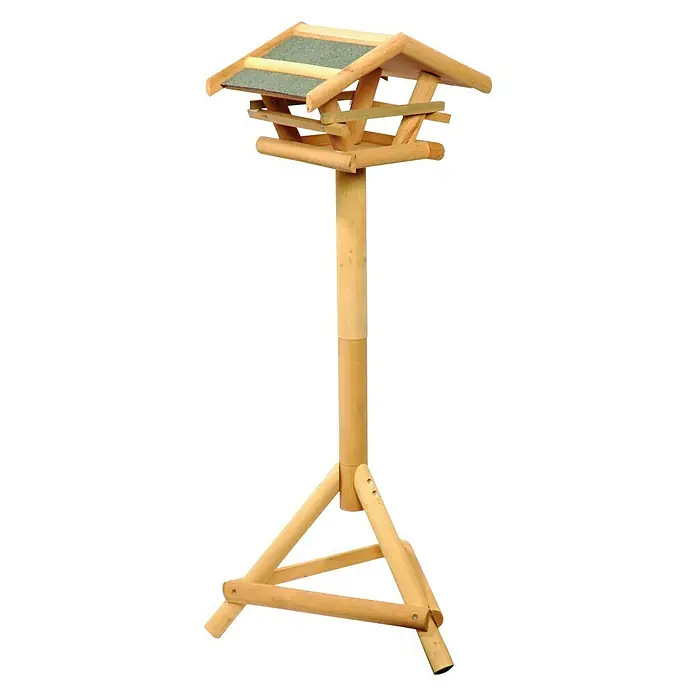 Dobar Vogelhaus - 46 x 46 x 103 cm, Natur/Grün, Holz - Rechte Seitenansicht