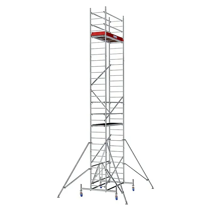 Krause ProTec XS Klappgerüst - Arbeitshöhe: 8,8 m, Bühnengröße: 1,2 m², Belastbarkeit Bühne: 240 kg - Linke Seitenansicht