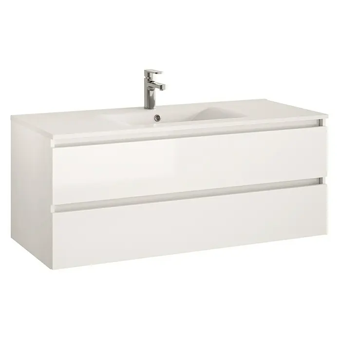 Allibert Badmöbel-Set Alma - 200 cm, 5 -tlg., Weiß, Seidenglanz