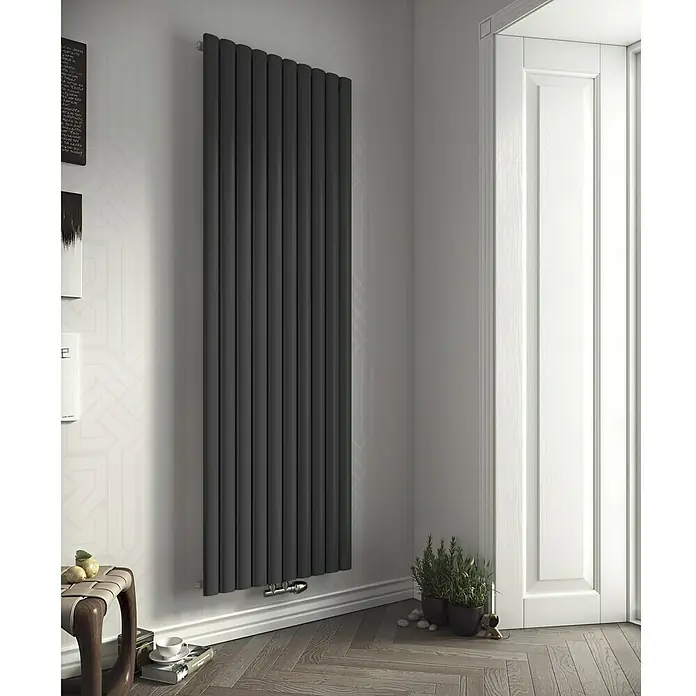 Ximax Raumheizkörper Fortuna - 46,8 x 180 cm, 920 W, Anthrazit - Vorderansicht