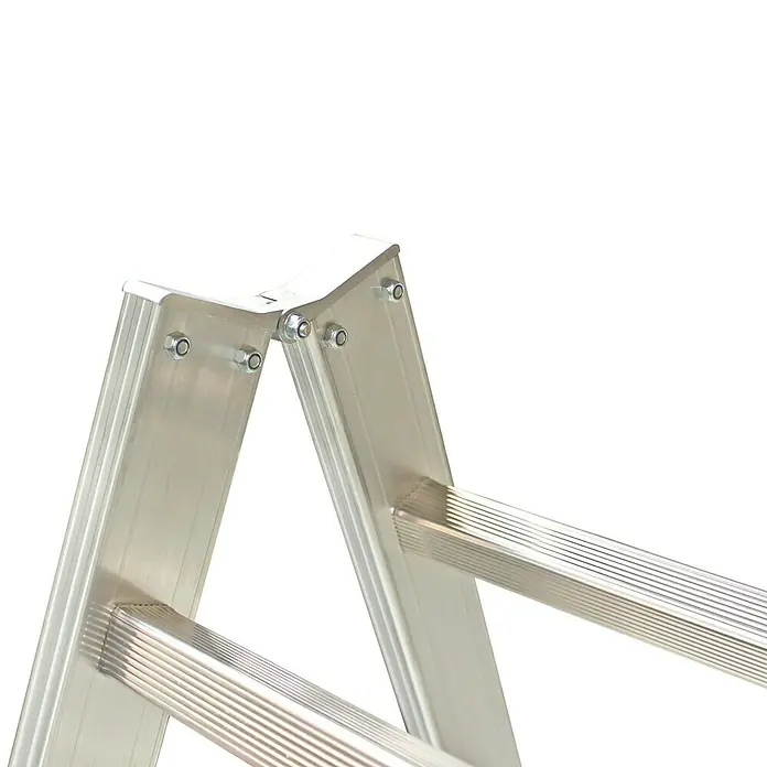 Krause Stabilo Sprossen-Doppelleiter - Arbeitshöhe: 4,1 m, 2 x 10 Sprossen, Aluminium - Detailaufnahme