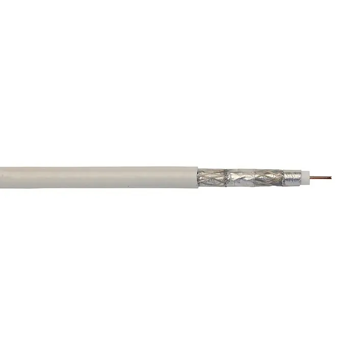 Koaxialkabel SD - 25 m, Schirmungsmaß: 120 dB, Weiß - Vorderansicht