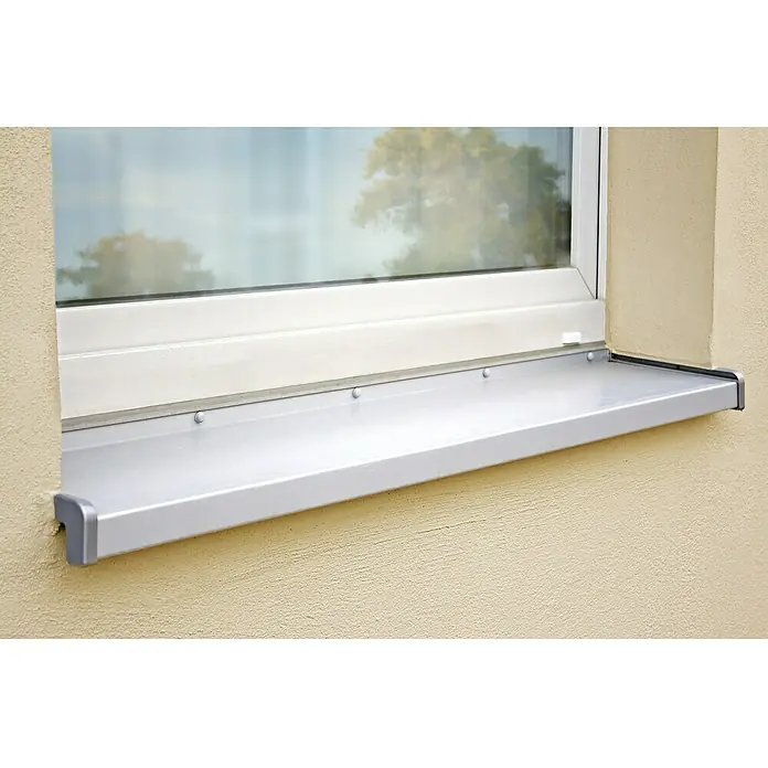 Sarei Prozorska klupčica po mjeri - Aluminij, Maksimalna dimenzije rezanja: 300 cm, Bijeli aluminij-srebrno, Širina: 15 cm - Proizvod u upotrebi