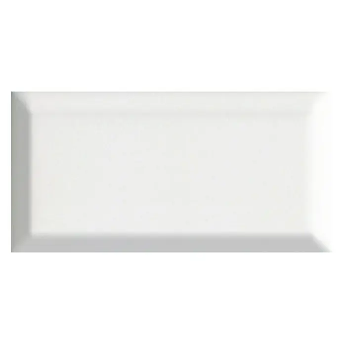 Revestimiento cerámico Metro Tile - 10 x 20 cm, Blanco, Brillante - Vista superior
