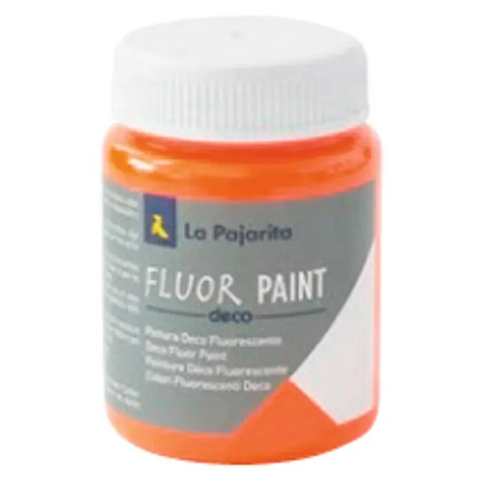 La Pajarita Pintura Fluor Paint - Orange, 75 ml - Vista frontal