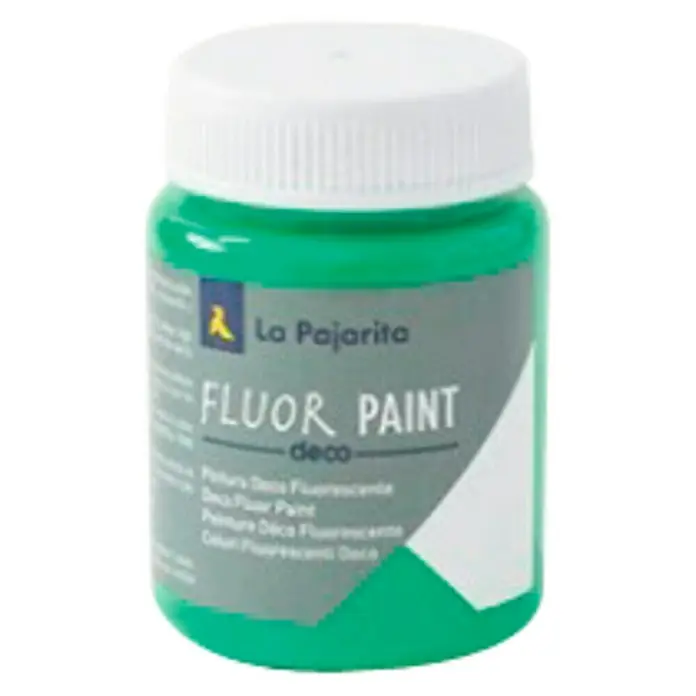 La Pajarita Pintura Fluor Paint - Green, 75 ml - Vista frontal