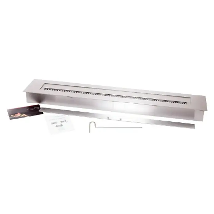 Purline Bloque de combustión F96120 - 120 x 20 x 9 cm, Acero inoxidable - Vista frontal