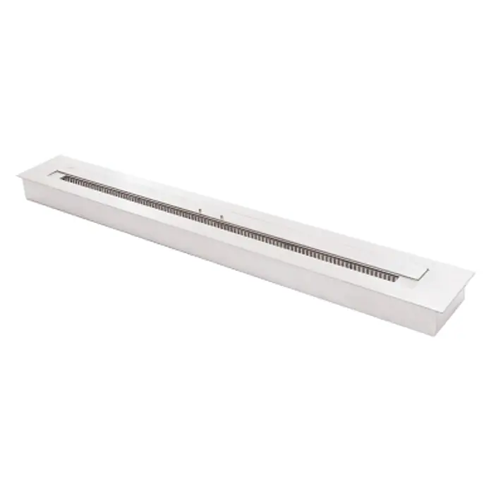 Purline Bloque de combustión F96150 - 1.500 x 200 x 90 mm, Acero inoxidable - Vista angular