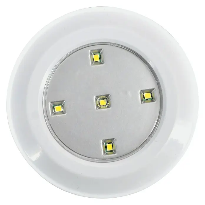 Voltomat Luz a pilas Smart-Push-Light - Número de puntos de luz: 5 ud., Blanco, Plateado, 3 ud.