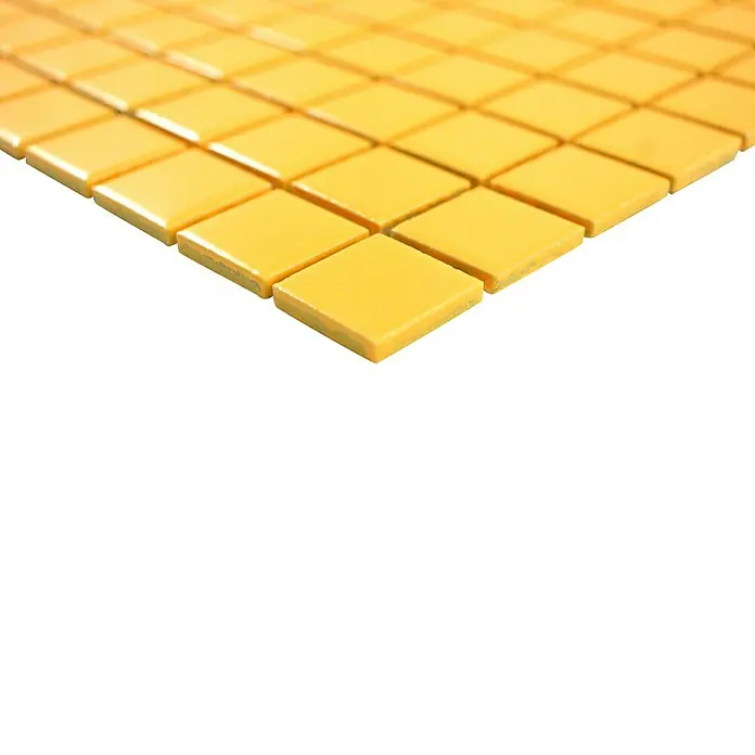 Mozaïektegel vierkant Color CG B103 - 33 x 30,2 cm, Geel, Glanzend - Close-up