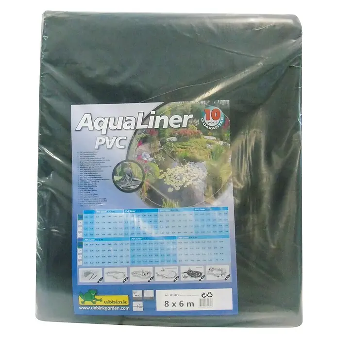Ubbink PVC-Teichfolie AquaLiner - Stärke: 0,5 mm, L x B: 8 x 6 m