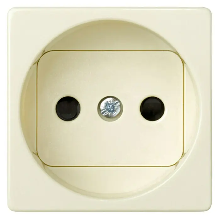 Simon 27 Tapa para mecanismo enchufe - Marfil, Aluminio, En pared, IP20