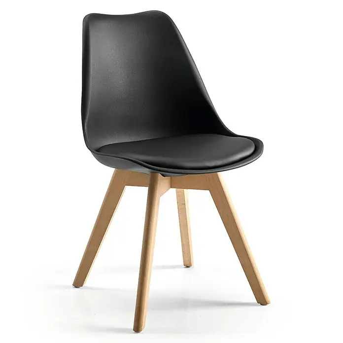 Silla Elba - L x An x Al: 55 x 48,5 x 82 cm, Negro