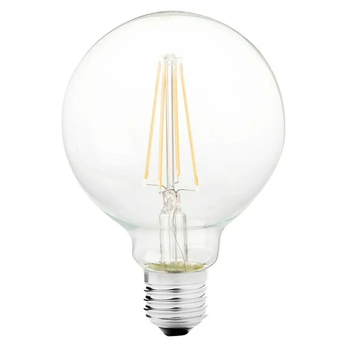 Bombilla LED Globo Transparente - 6 W, E27, Color de luz: Blanco cálido, No regulable, Globo