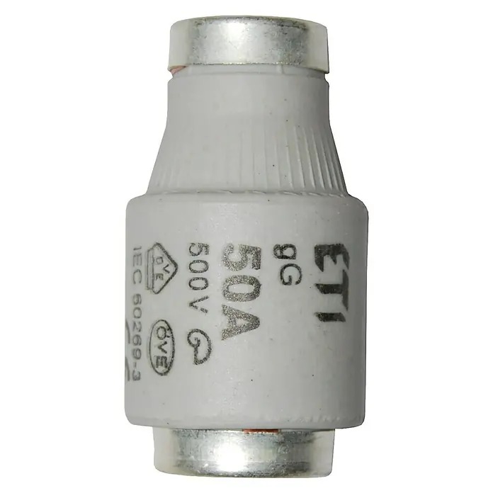 Diazed-Sicherung - 50 A, 500 V, E 33, DIII, 5 Stk. - Vorderansicht