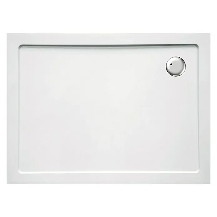 Sanotechnik Duschwanne SMC - L x B: 100 x 80 cm, Verbundwerkstoff, Weiß